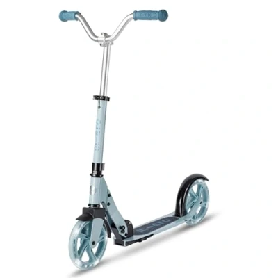 Image of Micro Scooters Cruiser LED Children&#039;s Scooter Handlebar Adjustable Lightweight Light Up Wheels Foldable 6 12yrs Boys &amp; Girls Frosty Blue