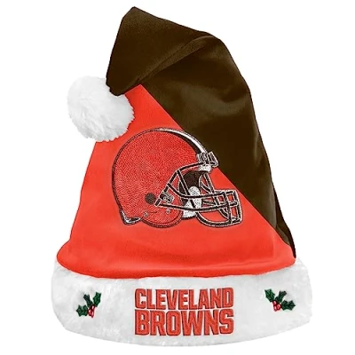 Image of Forever Collectibles FOCO Cleveland Browns 2020 Basic NFL Santa Hat, One Size