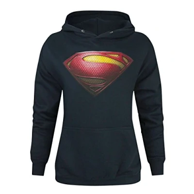 Image of DC Comics Superman Man Of Steel Logo Women&#039;s Hoodie