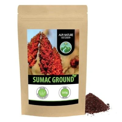 Image of Sumac powder (500g, 1.1lb), Turkish sumach ground, vinegar tree spice 100% natural, gently dried and without additives