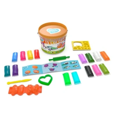 Image of Monsters Company ТМ Lovin Modeling Set with Air Light Clay, Premium Dry Clay for Sculpting Colorful Modelling Kit Ideal Kids Magic