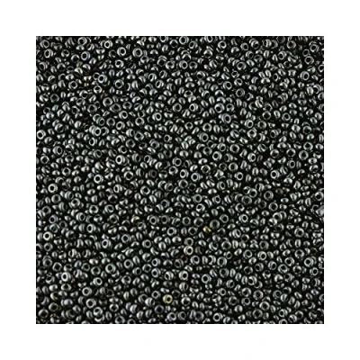 Image of Size 15 Seed Beads Haematite Qty 10 Grams