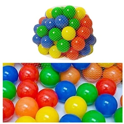 Image of ADEPTNA Set of 100 Soft Pit Balls Playballs for Kids Small Colourful Plastic Smooth Surface and Non Toxic BPA Free Baby (MULTICOLOUR)