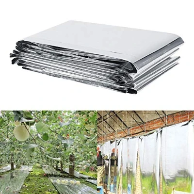 Image of Nikou Plant Reflective Film, Silver Mylar Film 210 x 120cm High Covering Foil Sheet, Growth Films Sun Greenhouse and Garden Planting Accessory
