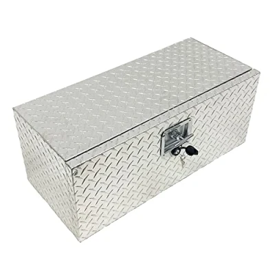 Image of Maypole Aluminium Toolbox 715x295x320mm 28x11.5x12.5 Inches Robust Checkerplate Storage for Trailer Under Body and Chassis