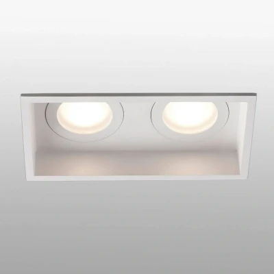 Image of FARO BARCELONA Hyde recessed light, 2 bulb IP44 white
