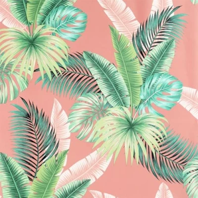 Image of Arthouse Miami Tropics Pink &amp; Green Wallpaper, Exotic Design with an Array of Greens on a Gorgeous Background, 921405