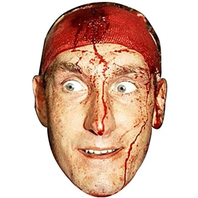 Image of FoxyPrinting TERRY BUTCHER BLOOD JB Footballer Fancy Dress Cardboard Celebrity Party Face Mask