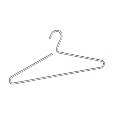 Image of WENKO 14383100 Aluminum Hanger Lux Silver Garderobenbügel, Aluminium, 42 x 19 0.8 cm, matt