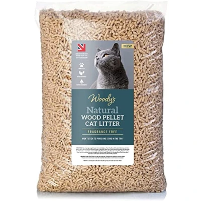 Image of 20L Natural Cat and Kitten Litter Wood Pellets Ultra Absorbent Biodegradable Effective Odour Control Antibacterial Premium Hygiene