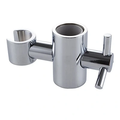 Image of Weirun Solid Brass Replacement 25mm Hand Held Shower Bracket for Slider Height &amp; Angle Adjustable Sprayer Holder on Slide Bar, Chrome