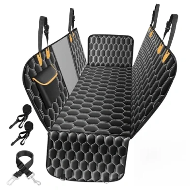 Image of LUOBINS Dog Car Seat Cover for Back Waterproof Dogs Non Slip Hammock Fits Most Cars Trucks SUVs