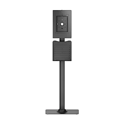 Image of PureMounts® Tablet holder with lockable steel housing for iPad 5/6/7/8/9, Air 9.7 inch, 10.5 10.9 11 inch and Samsung Tab A 10.1 (2019), A7, S6 Lite