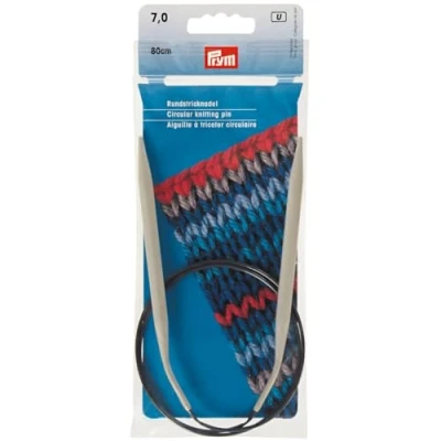 Image of Prym Circular Knitting Needle, Aluminium, Grey, 7 mm