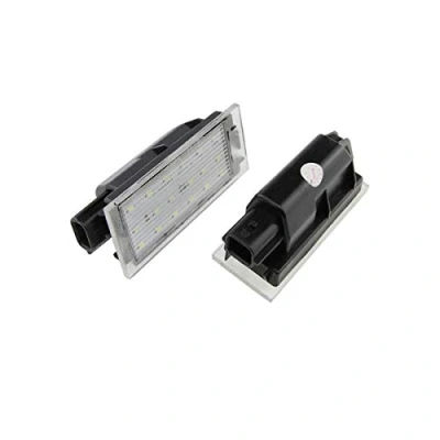 Image of GOFORJUMP 2pcs Car LED Number License Plate Light Direce Replacement Lamp For R/enault Clio Megane Twingo II Lagane II5D Vel Satis Master