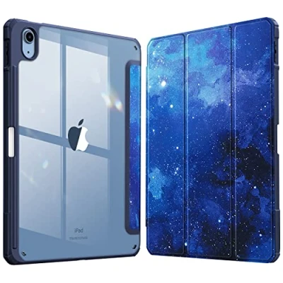 Image of FINTIE Hybrid Case Compatible with iPad 10th Generation 2022 (10.9 Inch) [Ultra Slim] Shockproof Clear Cover Built in Pencil Holder, Auto Wake/Sleep, Starry Sky