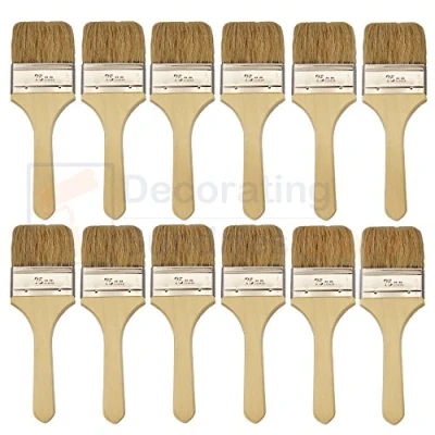 Image of 12 x Disposable Economy Paint Brushes 3&quot; 75mm Laminating