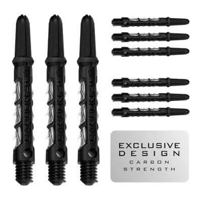 Image of Harrows Darts 3 x Sets of Carbon ST Dart Stems 9 Shafts in Total Medium, Midi &amp; Short Tough Composite Medium Clear