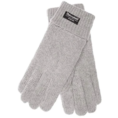Image of EEM men&#039;s knitted gloves, soft wool, Thinsulate thermal lining, grey L/XL