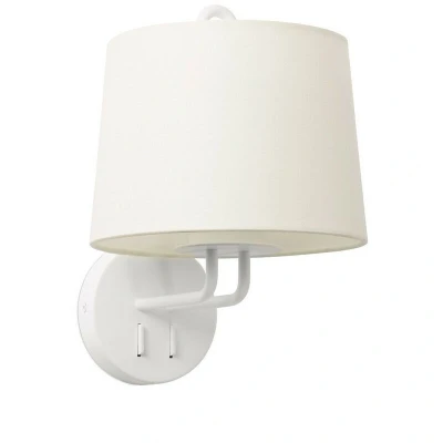 Image of Montreal Wall Light with Shade White, E27