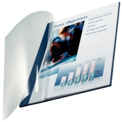 Image of Leitz impressBIND Soft Covers, 14.0 mm Spine, Blue, Pack of 10