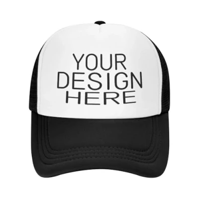Image of KYZMZBulk Custom Hats Trucker Hat Add Your Logo Picture Text Baseball Cap Black
