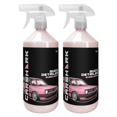 Image of CARSHARK Bubblegum Quick Detailer 2 x 1 Litre Spray, Cleans and Protects Vehicle Finish, Spray Wipe