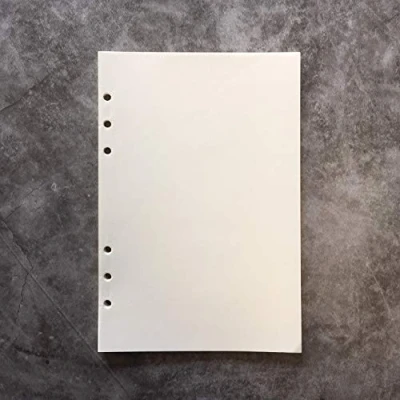 Image of Zelten Refills/Loose Leaves for A5 Cover Ring Binder/Personal Organiser/Planner(A5 6 Holes, Blank 2 Pack)