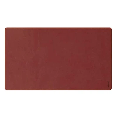 Image of RHODIA 194272C Nacarat Soft Desk Pad Size M (80x40 cm) Italian Faux Leather Orange Saddle Stitching Rhodiarama Home Office Collection Organization &amp; Designer Storage