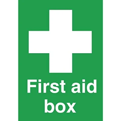 Image of First Aid Box Symbol Sign Notice Safety Plaque Poster Commercial 200X150mm