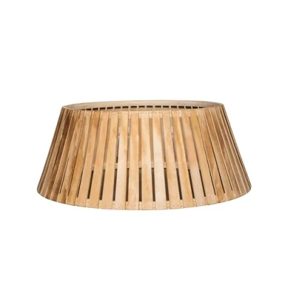 Image of Samuel ALEXANDER 65cm Large Wooden Christmas Tree Skirt Collar Decoration