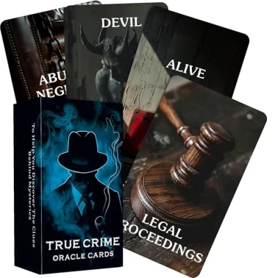 Image of BAIYOOBAI True Crime Clues Oracle Cards, Conspiracy Deck, 80 Cards for Beginners，Fortune Telling Toys