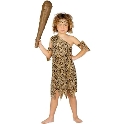 Image of FIESTAS GUIRCA Fancy Dress Kids Stone Age Caveboy Costume 10 12 Years