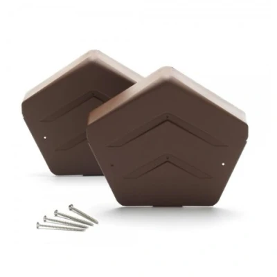 Image of Dry Verge Ridge End Cap with Free Fixing Screws Brown Square