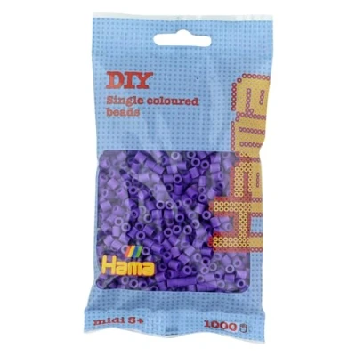 Image of Hama Beads Bag Approx. 1000 Midi Fuse Mosaic Decoration Arts &amp; Craft for Creative Children Ages 5+ Purple