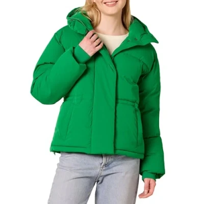 Image of Amazon Essentials Women&#039;s Short Waisted Puffer Jacket (Available in Plus Size), Green, L