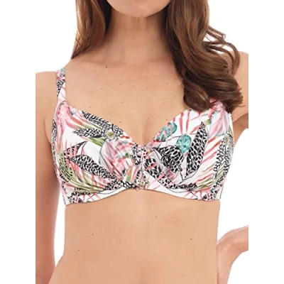 Image of Fantasie Tobago Gathered Full Cup Bikini Top Melon White 34F