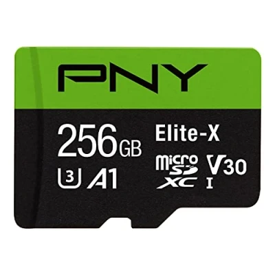 Image of PNY Elite X microSD 256GB, U3, V30, A1, Class 10, up to 100MB/s P SDU256U3100EX GE