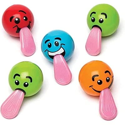 Image of Baker Ross AR492 Funny Face Tongue Stretchers (Pack of 5) Perfect for Kids Party Bag Fillers or Gifting Ideas, Assorted, Pack 1