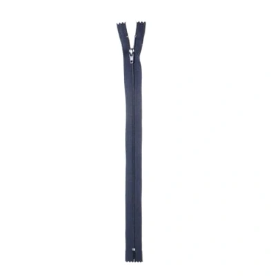 Image of Trimz 50cm ( 20inch) Navy one Way end Stop Zip with 4mm Teeth 1 Pcs, Polyester, 50 cm