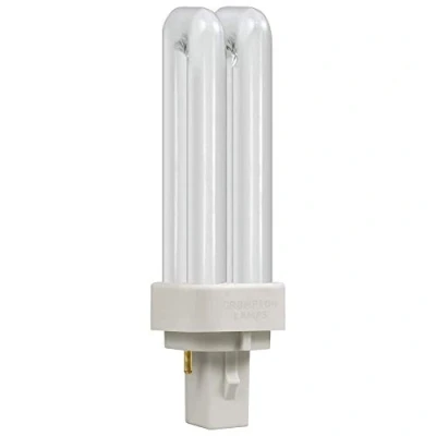 Image of Crompton 10W CFL G24d 1 2 Pin Opal D Type Bulb White