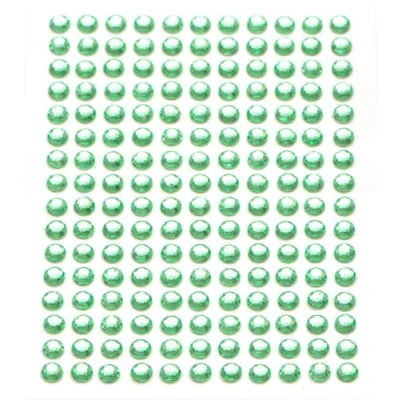 Image of Busy Bead 352 x Light Green Self Adhesive Diamante Stick On Rhinestone Gems 4mm