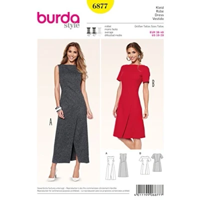 Image of Burda b6877 Dress Sewing Pattern 19 x 13 cm