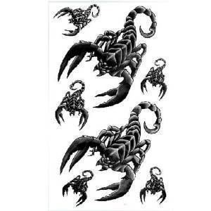 Image of Various Designs Mens Boys Large Black Stars Chinese Dragon Celtic Temporary Tattoo Parties Gift Bags by Fat catz copy (Scorpions B16)