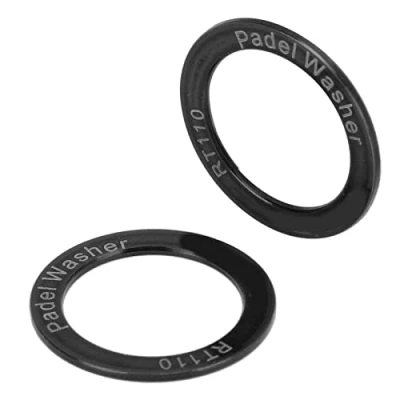 Image of ciciglow Extended Bike Pedal Washers, 2pcs Road Washers Bicycle Gasket Less Friction Remove Noise Gaskets(black)
