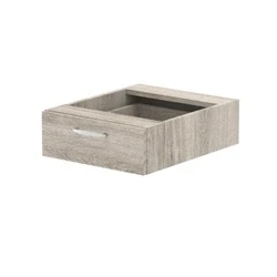 Image of Impulse 1 Drawer Fixed Pedestal Grey Oak