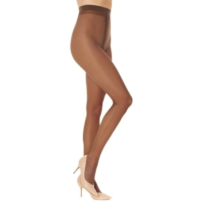 Image of SENTELEGRI Exclusive T Band 15 Denier Sheer Tights (Large, Brown)
