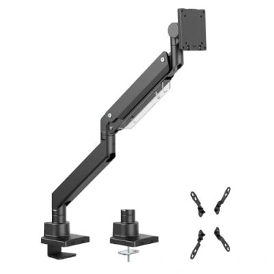 Image of Maclean MC 968 double arm monitor mount with gas spring 17 57 inches 27 kg