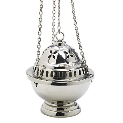 Image of NKlaus Incense burner with insert bowl Brass Handmade gift 2915