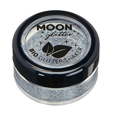 Image of Biodegradable Eco Glitter Shakers by Moon Silver Cosmetic Bio Festival Makeup for Face, Body, Nails, Hair, Lips 5g